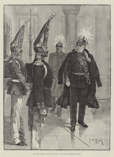 The Late German Emperor, William I, and the Old Prussian Guard by Richard Caton Woodville junior